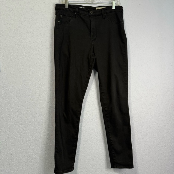 AG/ Anthropologie High Rise Abbey Ankle Black Super Skinny Jeans - Picture 8 of 9